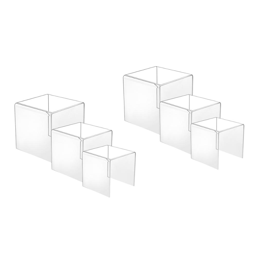 Display Risers Set - Soportes de exhibición de acrílico transparente