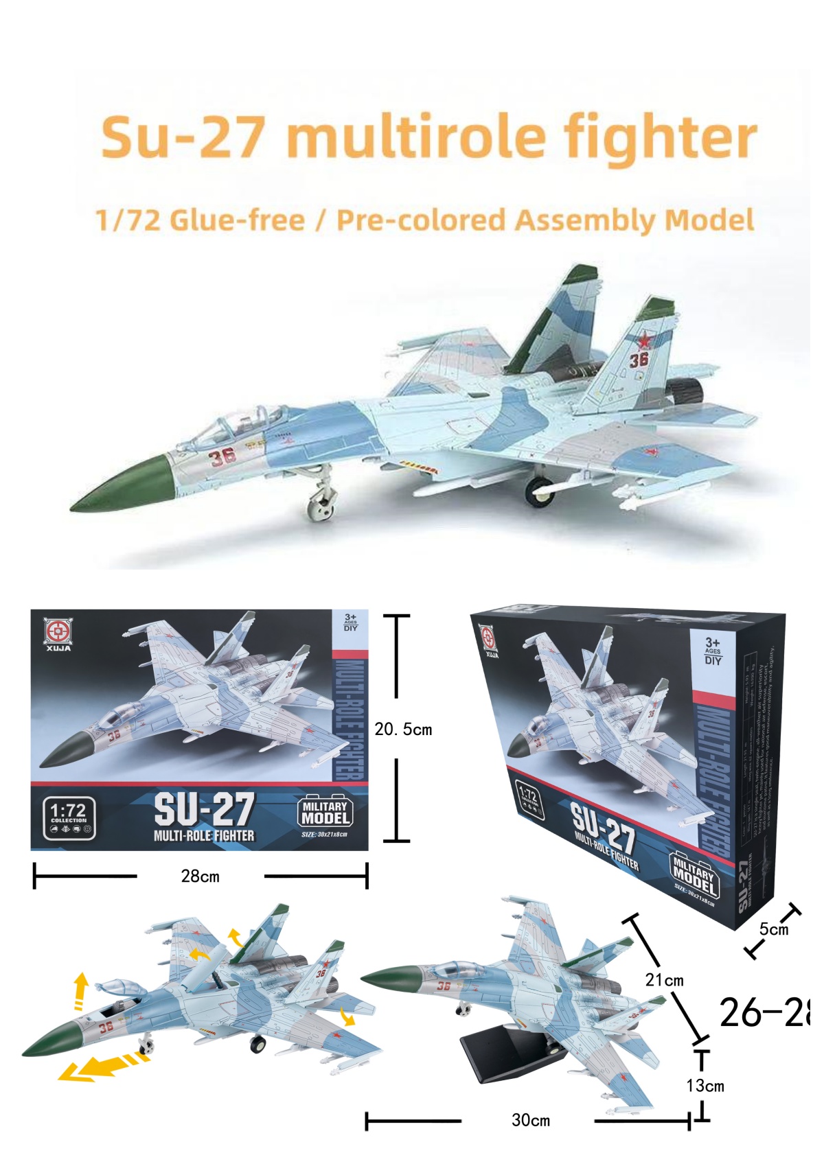 Model Airplane Plastic - Avión a escala 1/72 de ABS,